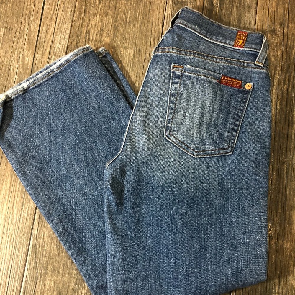 7 For All Mankind Woman's Cropped Boot cut Jeans